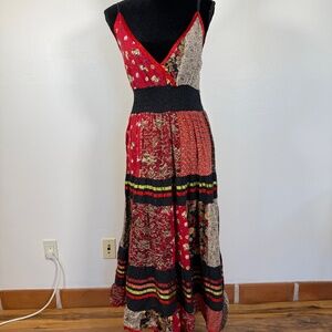 Gypsy Maxi Dress by MAJIC Boho Patchwork Small